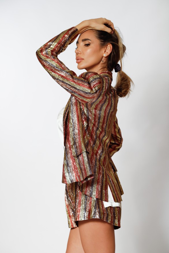 Short black viscose blouse