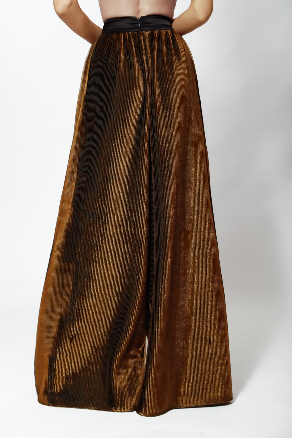 Black velvet pants