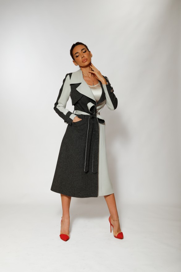 Wool and silk midi dress