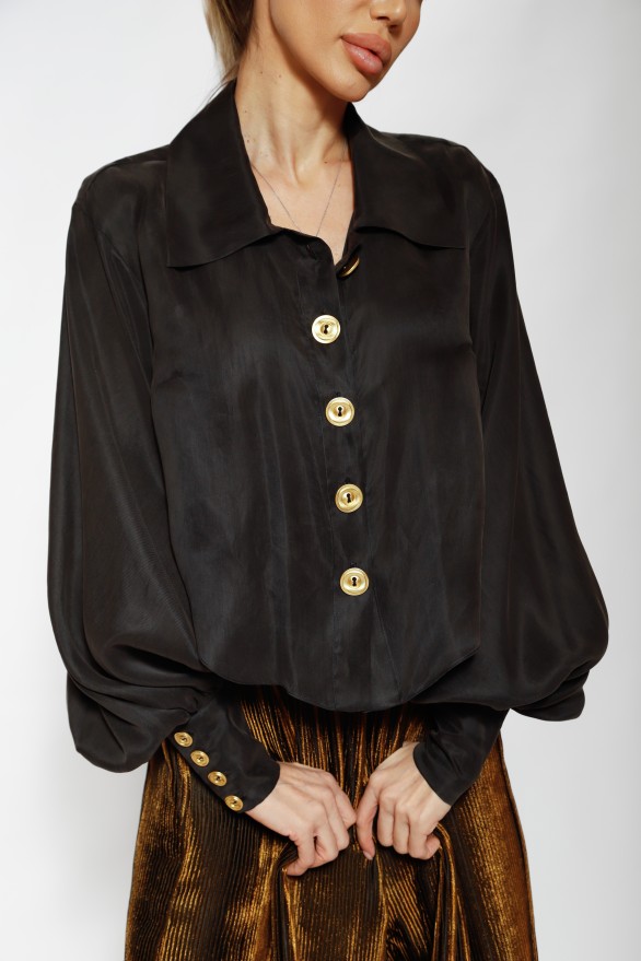 Black velvet polyester vest