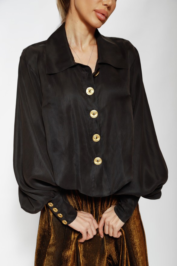 Silk shirt black