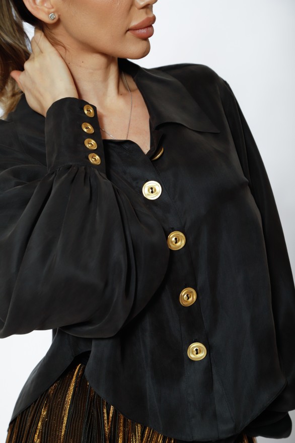 Silk shirt black