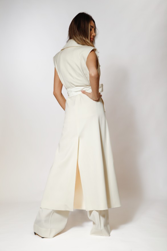 Wool and silk vest