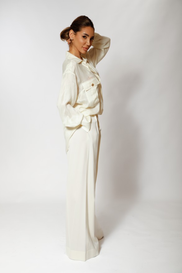 Silk shirt white