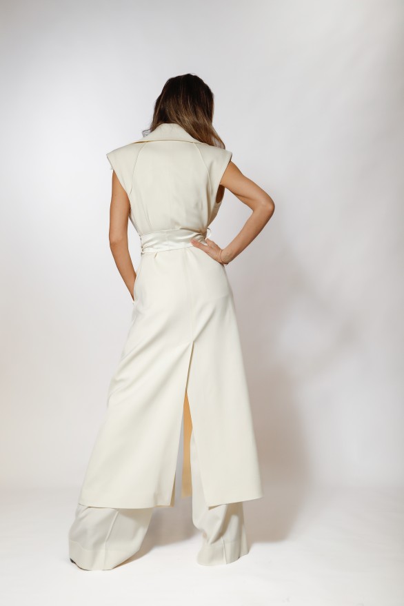 Wool and silk vest