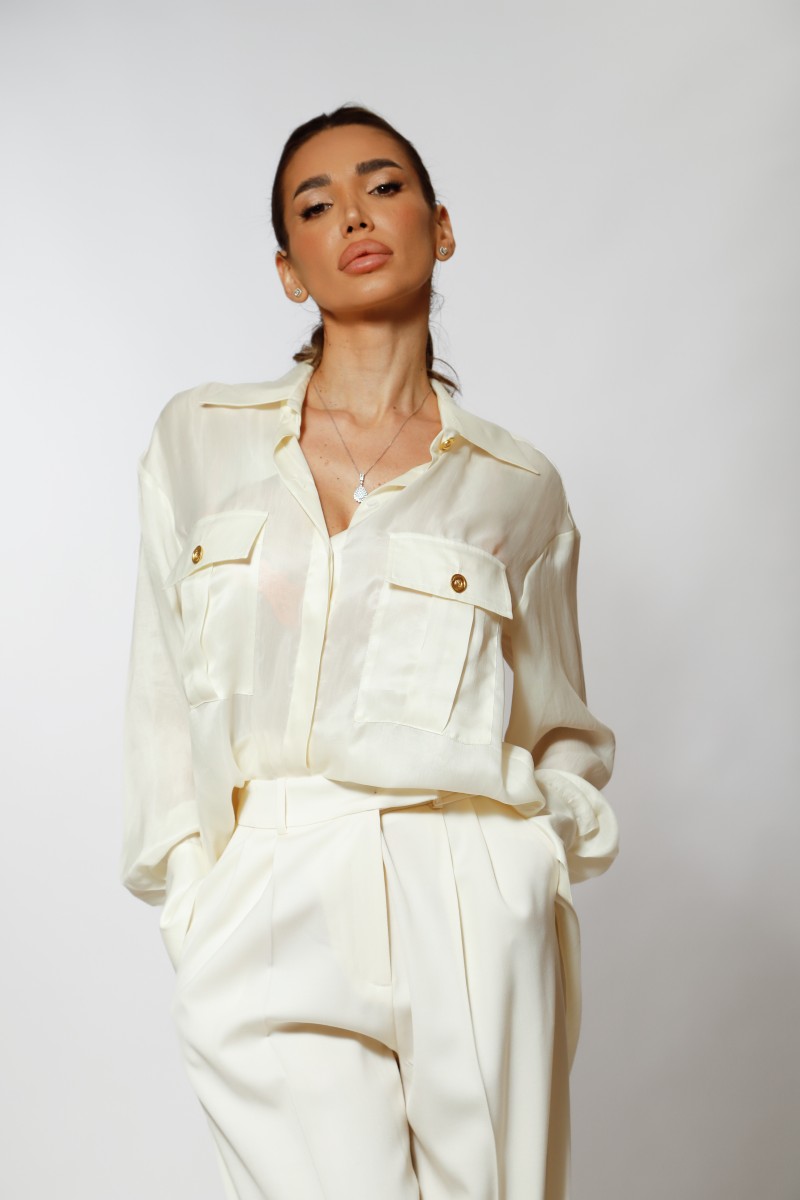 Light pink silk shirt