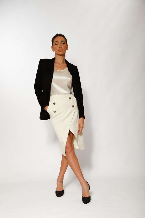 Wool and silk midi dress
